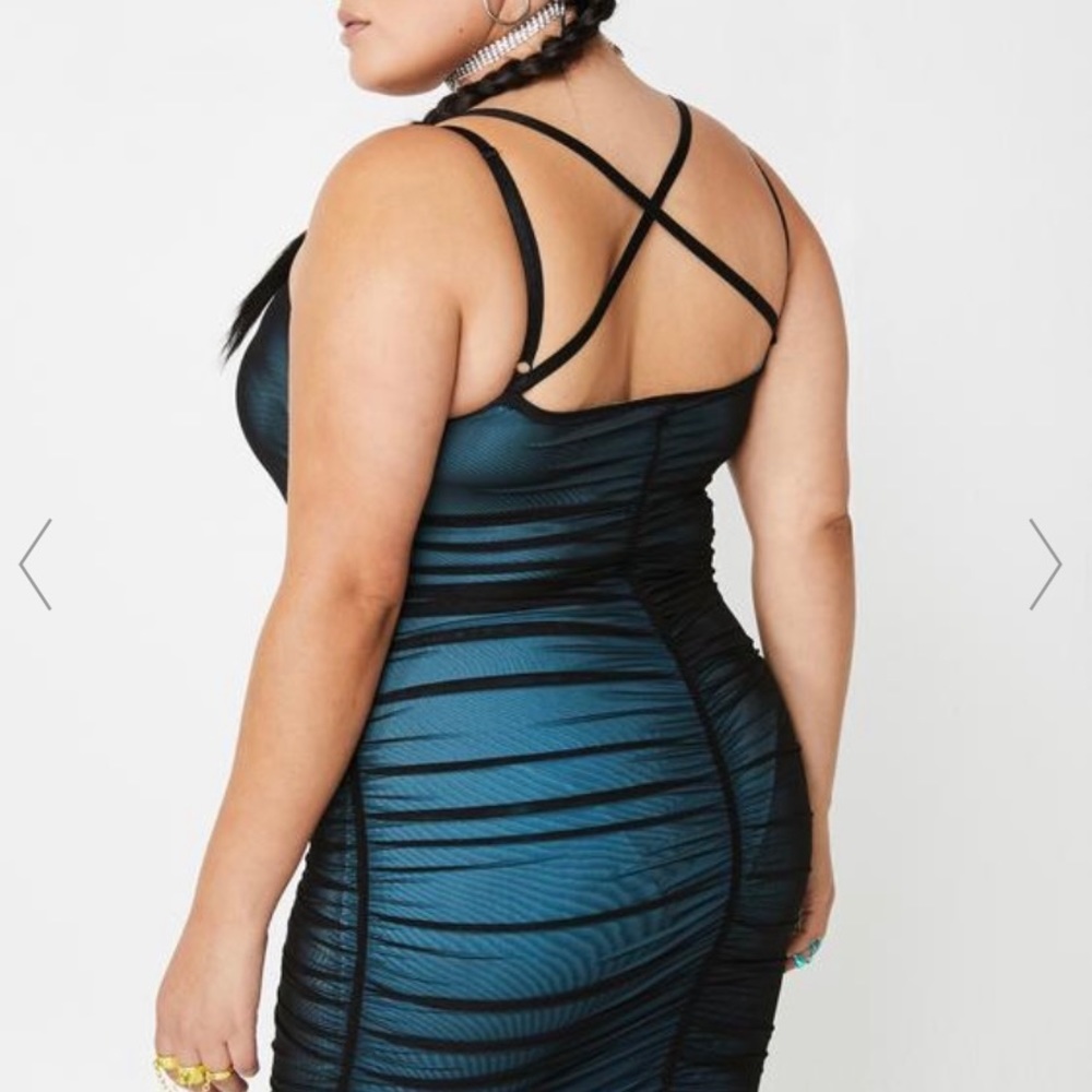 Sexy Blue mesh dress